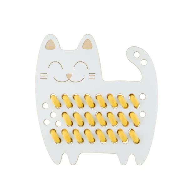 Milin houten lacing toy cat