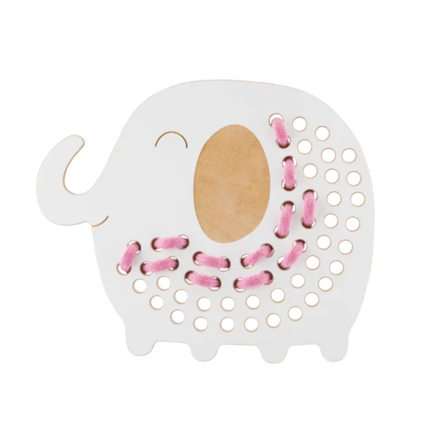 Milin houten lacing toy elephant