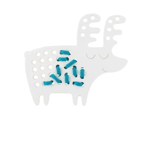 Milin houten lacing toy reindeer