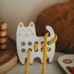 Milin houten lacing toy mini cat (4)