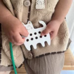 Milin houten lacing toy mini cat (5)