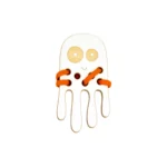 Milin houten lacing toy mini octopus
