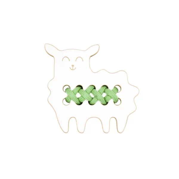 Milin houten lacing toy mini sheep